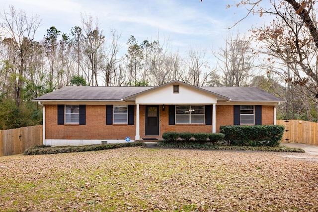 view of ranch-style home