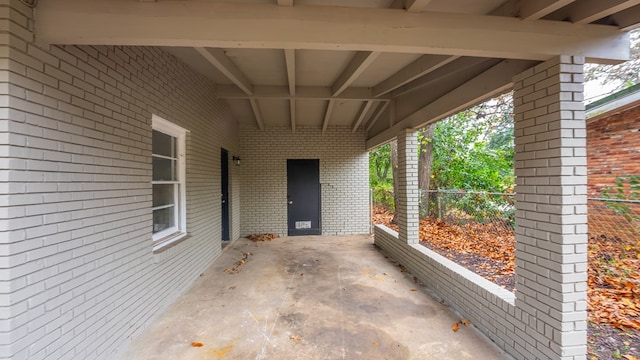 view of patio / terrace with a carport