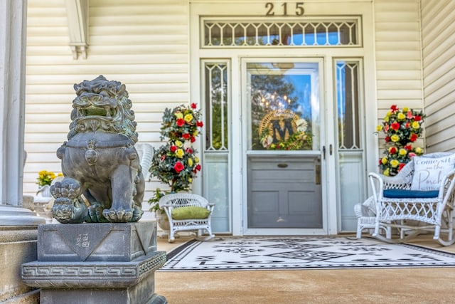 view of doorway to property