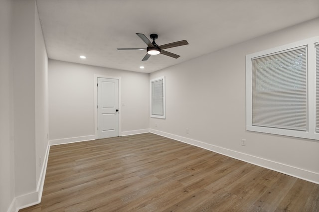 919 54th St, Columbus, GA 31904 - spare room featuring recessed lighting, a ceiling fan, and wood finished floors