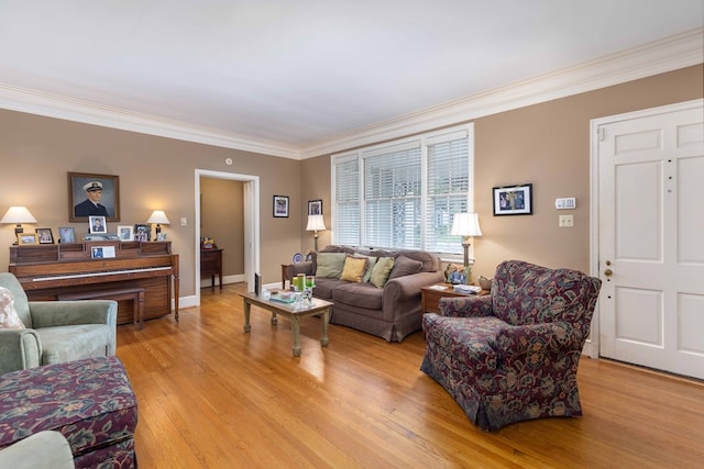 1811 Park Dr, Columbus, GA 31906 - living room featuring ornamental molding and light wood finished floors