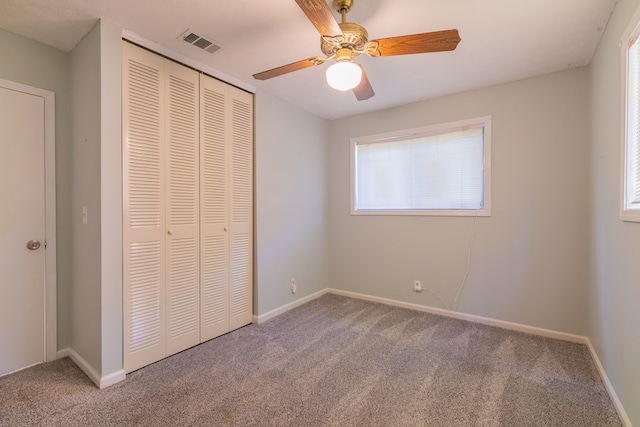 4833 Marino St, Columbus, GA 31907 - unfurnished bedroom featuring carpet, a closet, and ceiling fan