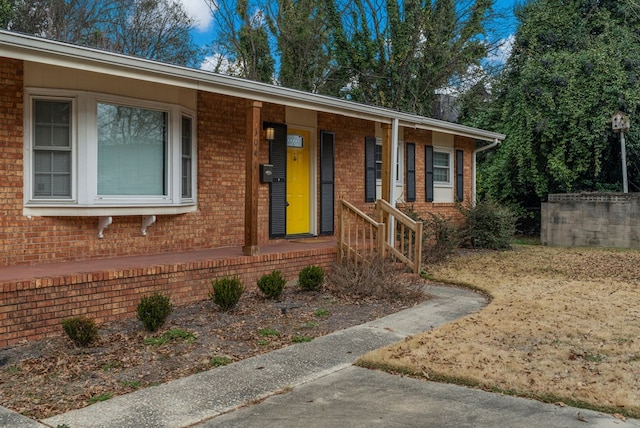 view of single story home