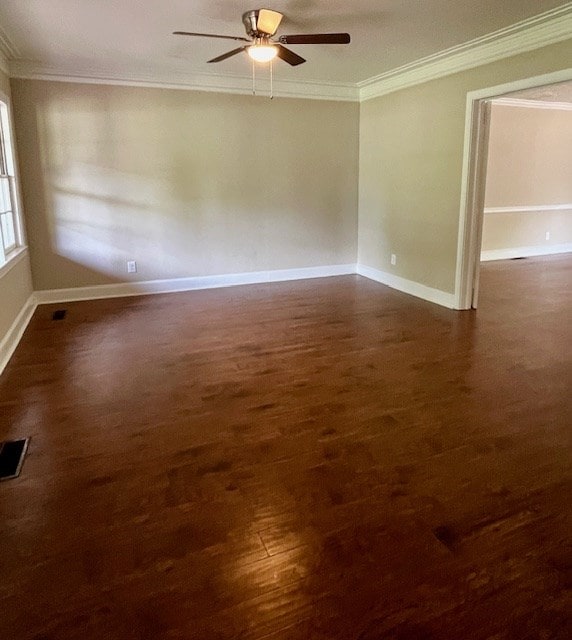 1555 Wells Dr, Columbus, GA 31906 - unfurnished room with crown molding, wood finished floors, and ceiling fan
