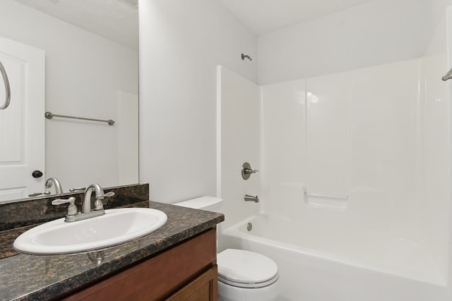 4685 Ivy Patch Dr, Fortson, GA 31808 - full bathroom featuring toilet, washtub / shower combination, and vanity