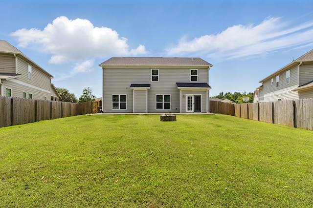 4685 Ivy Patch Dr, Fortson, GA 31808 - back of house featuring a fire pit