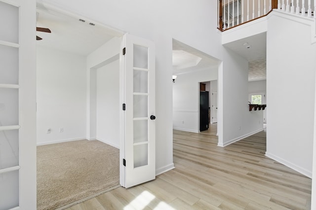 4685 Ivy Patch Dr, Fortson, GA 31808 - foyer featuring wood finished floors, baseboards, and a ceiling fan