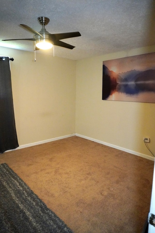 404 19th Ave, Phenix City, AL 36869 - carpeted empty room with ceiling fan and a textured ceiling