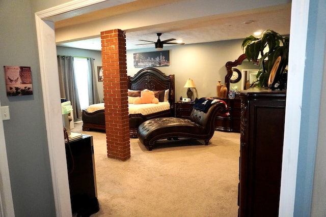 404 19th Ave, Phenix City, AL 36869 - carpeted bedroom with a ceiling fan