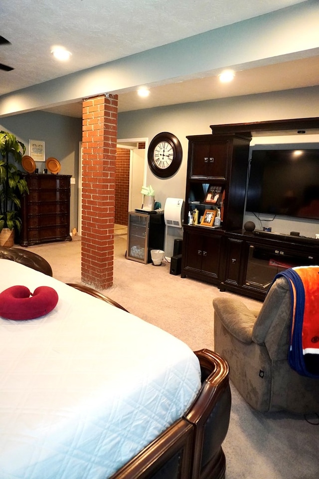 404 19th Ave, Phenix City, AL 36869 - bedroom with light carpet, recessed lighting, and ornate columns