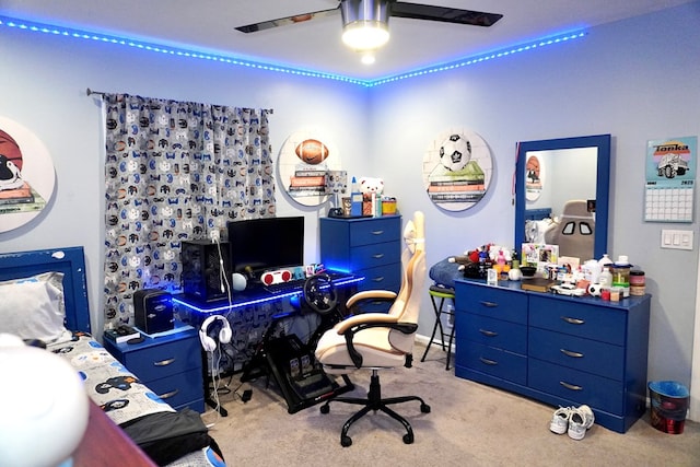 404 19th Ave, Phenix City, AL 36869 - home office featuring ceiling fan and light colored carpet
