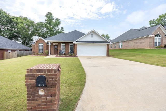 3022 Thornberry Cir, Phenix City, AL 36867 - traditional home with brick siding, a garage, concrete driveway, a chimney, and a shingled roof