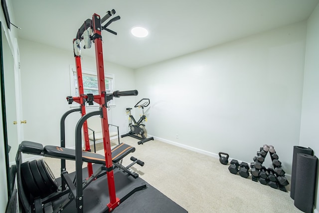 813 Crockett Dr, Columbus, GA 31904 - exercise area with carpet and baseboards