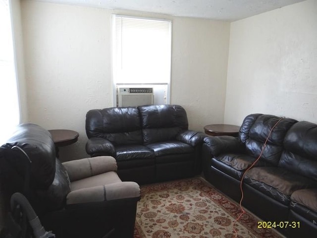 living room with cooling unit