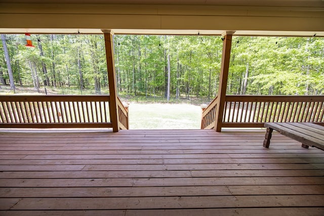 3450 Mckee Rd, Upatoi, GA 31829 - wooden deck with a view of trees