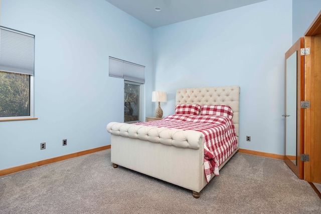 bedroom with carpet floors