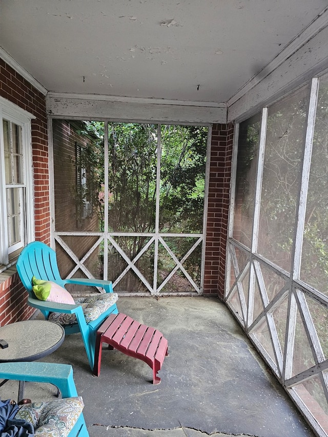 view of sunroom