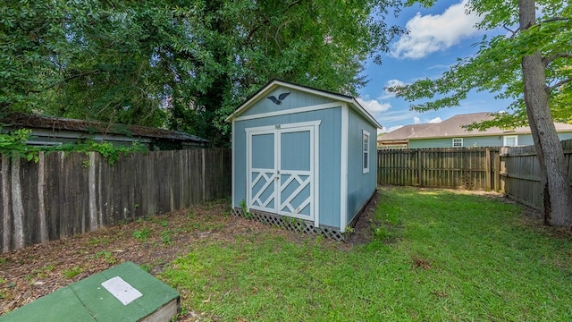 4607 N Tillery Dr, Phenix City, AL 36870 - view of shed featuring a fenced backyard