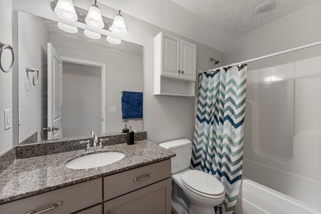 344 Lee Road 2040, Phenix City, AL 36870 - bathroom with vanity, shower / bath combo, and a textured ceiling