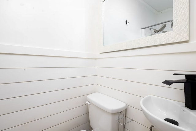 bathroom with a sink and toilet