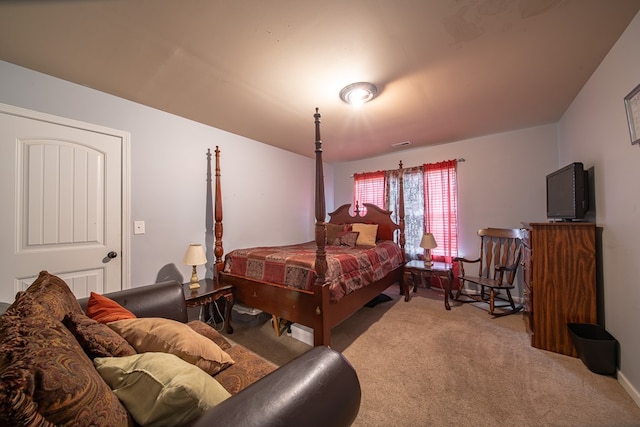 view of carpeted bedroom