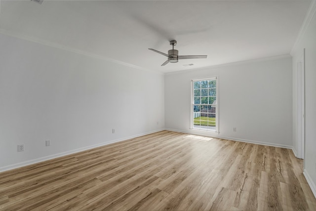 4975 Glacier Dr, Columbus, GA 31907 - empty room with crown molding, light wood finished floors, and a ceiling fan