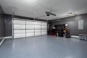 garage with baseboards