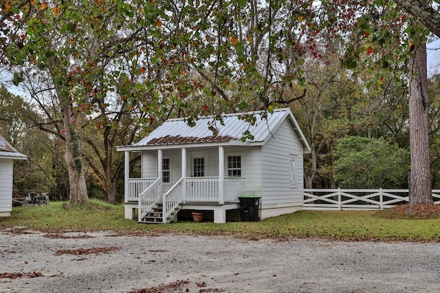 view of front of home with a porch