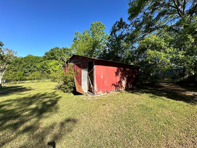 view of shed