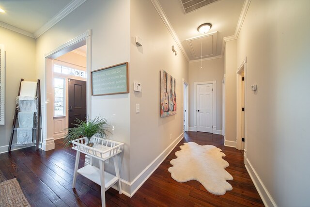 dining area with a fireplace, ceiling fan with notable chandelier, dark hardwood / wood-style floors, and ornamental molding