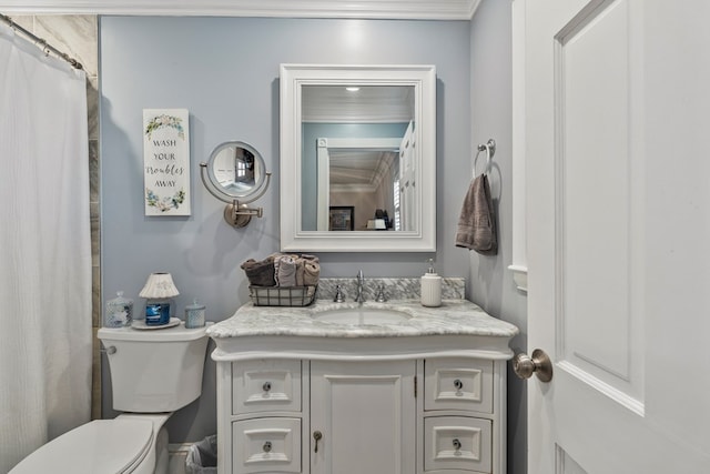 3406 Seminole Dr, Columbus, GA 31907 - full bath featuring vanity, crown molding, and curtained shower