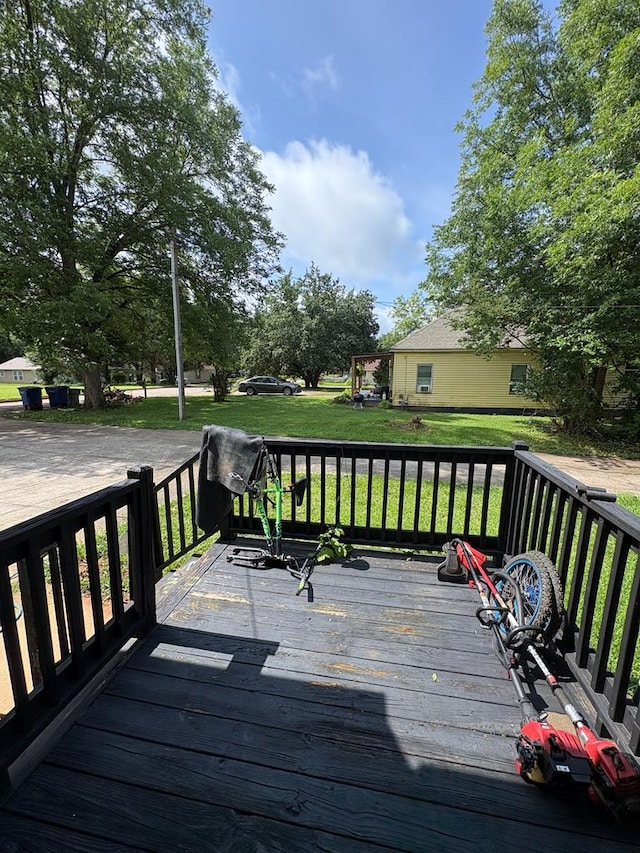 102 Parker St, Lagrange, GA 30240 - wooden terrace with a lawn