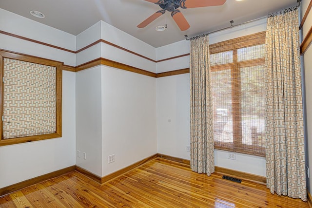 9250-11 River Rd, Fortson, GA 31808 - empty room with a ceiling fan and hardwood / wood-style floors