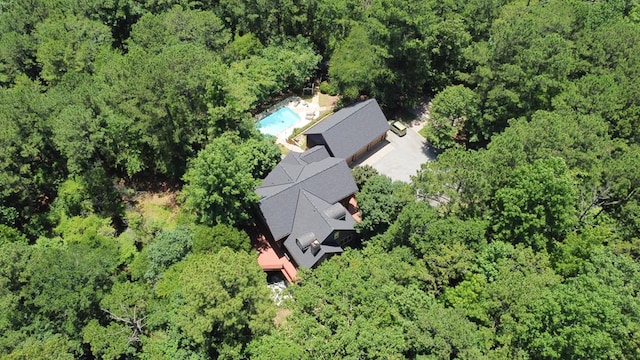 9250-11 River Rd, Fortson, GA 31808 - view of subject property with a pool and a heavily wooded area
