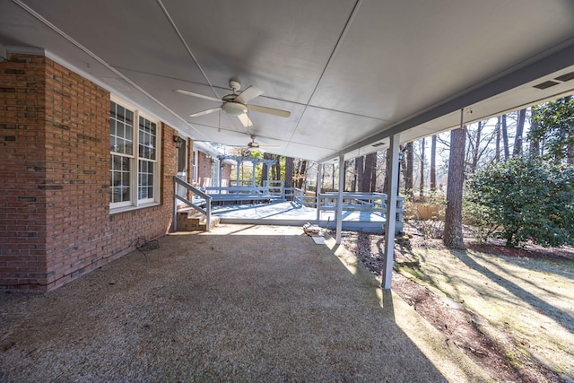 view of patio / terrace with ceiling fan