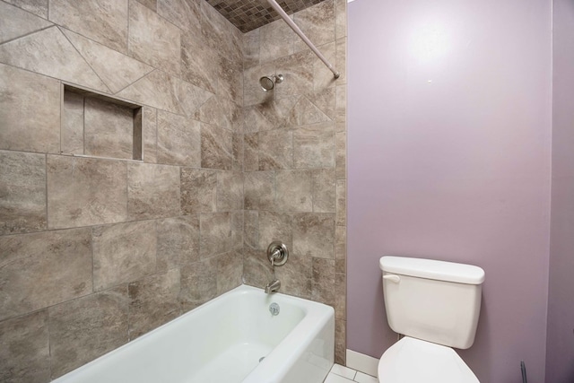 bathroom with toilet and shower / bathtub combination