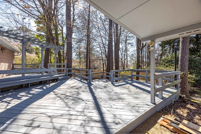 view of wooden terrace