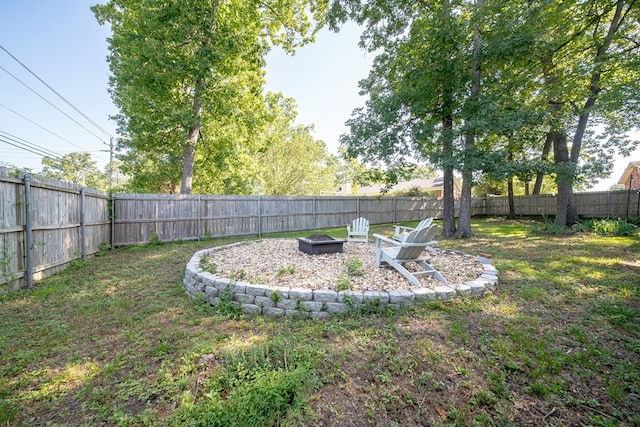 6801 Buckeye Way, Columbus, GA 31904 - fenced backyard featuring an outdoor fire pit