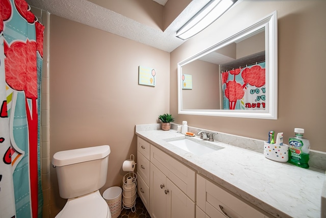6801 Buckeye Way, Columbus, GA 31904 - full bath with vanity, curtained shower, and a textured ceiling