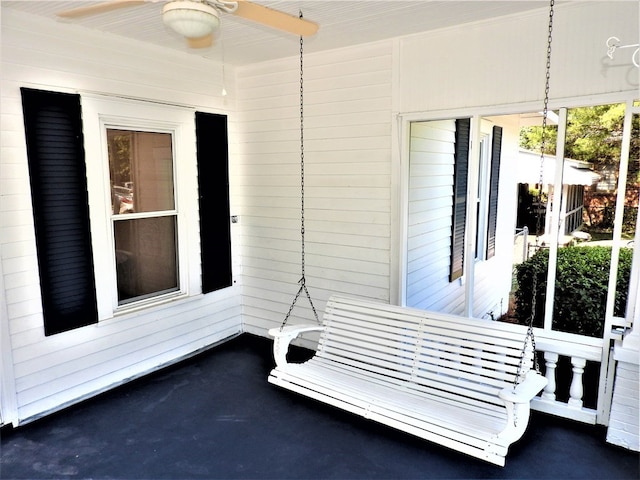 1346 22nd St, Columbus, GA 31901 - view of patio featuring ceiling fan