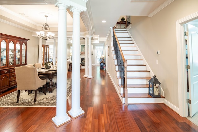 1438 Grove Park Dr Unit 8B, Columbus, GA 31904 - foyer featuring wood finished floors, healthy amount of natural light, ornamental molding, and recessed lighting