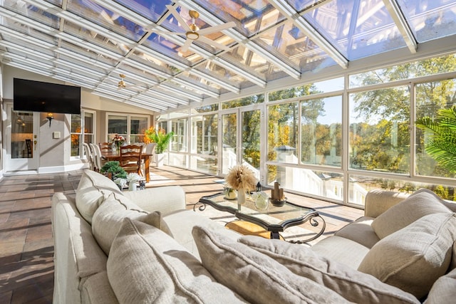 5410 River Oak Way, Phenix City, AL 36867 - sunroom / solarium featuring an outdoor hangout area, healthy amount of natural light, and lofted ceiling