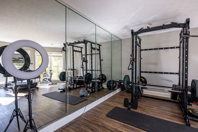 5410 River Oak Way, Phenix City, AL 36867 - workout area featuring wood finished floors