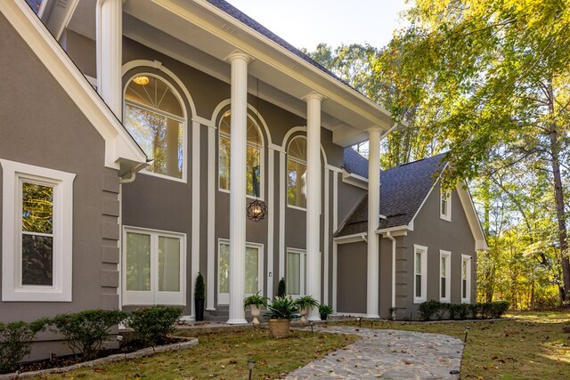 5410 River Oak Way, Phenix City, AL 36867 - entrance to property with stucco siding and roof with shingles