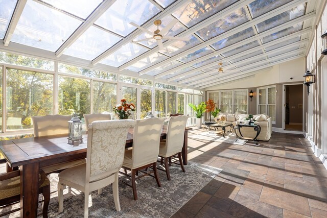5410 River Oak Way, Phenix City, AL 36867 - sunroom / solarium with outdoor dining space, plenty of natural light, and vaulted ceiling
