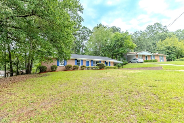 5011 Edo Ct, Columbus, GA 31907 - ranch-style home featuring a front lawn and brick siding
