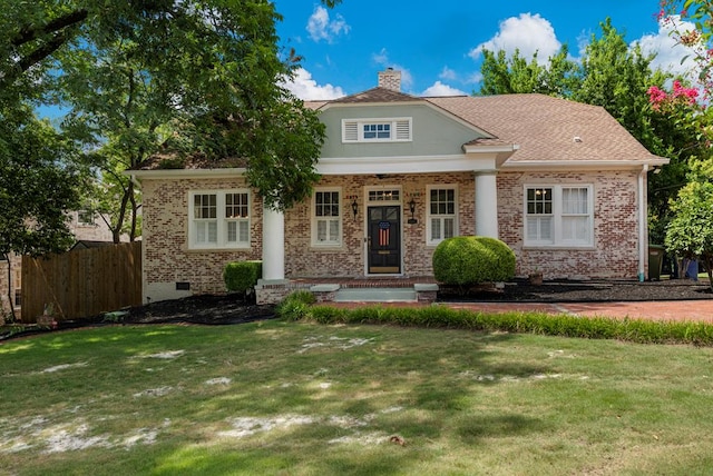 1917 Dimon St, Columbus, GA 31906 - view of front of property with brick siding, a chimney, and crawl space