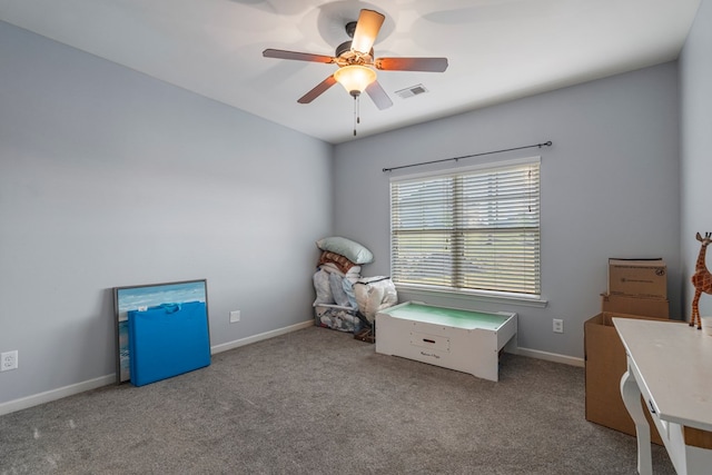 28 Red Maple Dr, Phenix City, AL 36869 - recreation room featuring carpet floors, ceiling fan, and visible vents