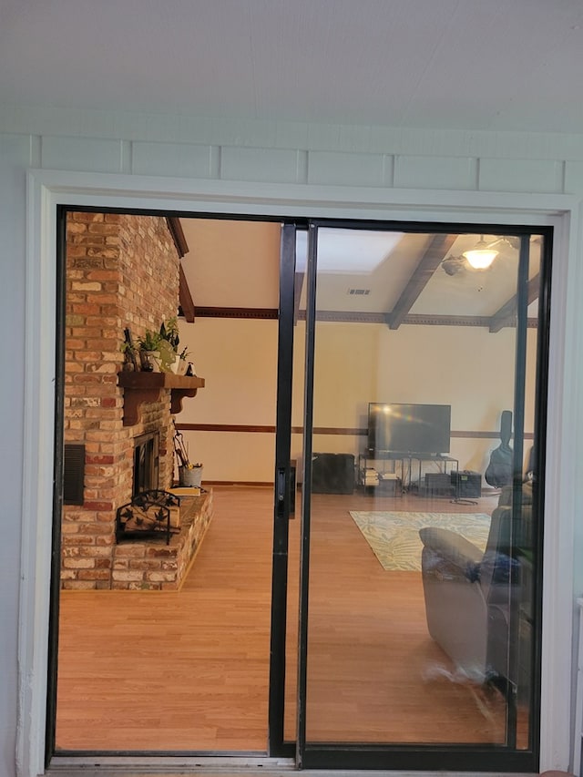 7505 Beaver Run Rd, Midland, GA 31820 - doorway with wood finished floors