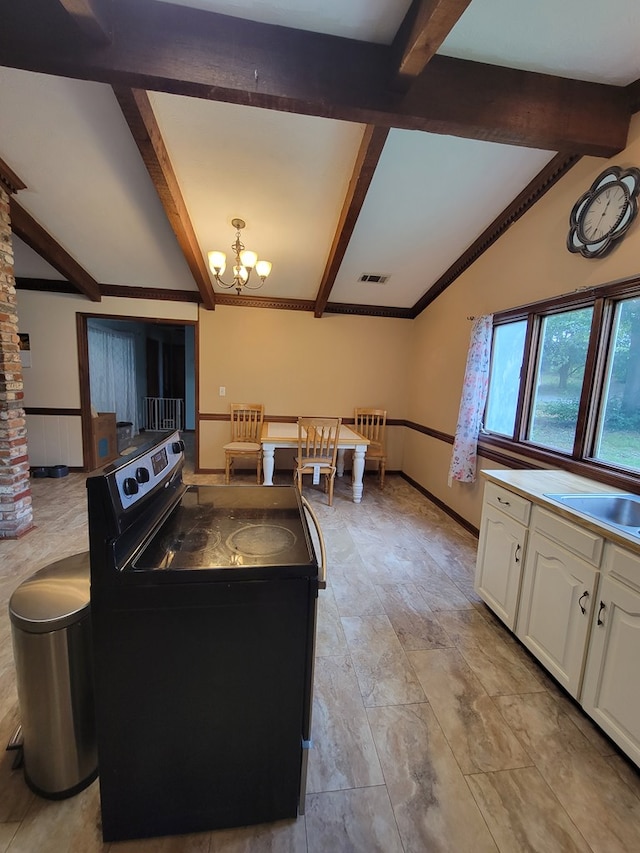 7505 Beaver Run Rd, Midland, GA 31820 - living area with a chandelier and baseboards